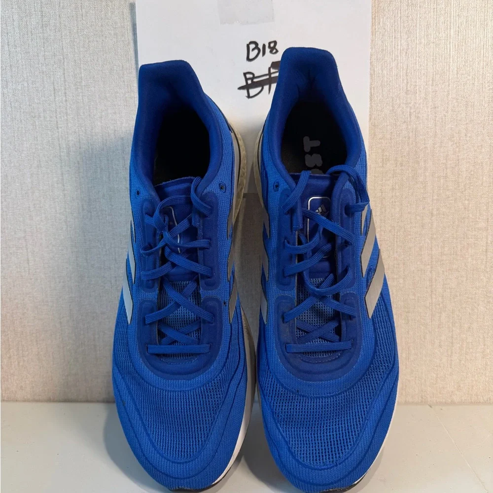 Adidas Supernova Shoes‎ Men's Sized 12.5 Kansas Jayhawks Team Issued Blue EUC